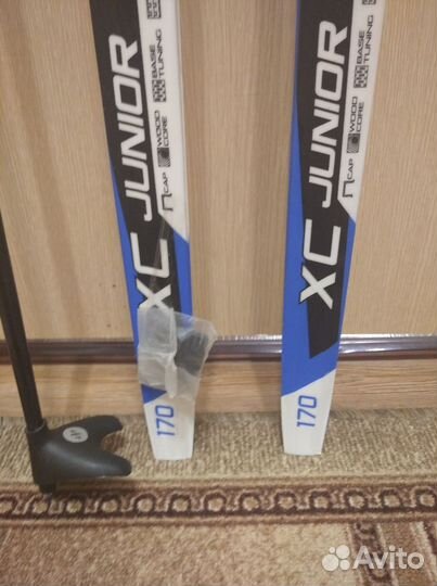 Беговые лыжи, комплект, лыжи 170, палки 120