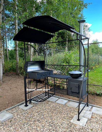 Мангал с крышей
