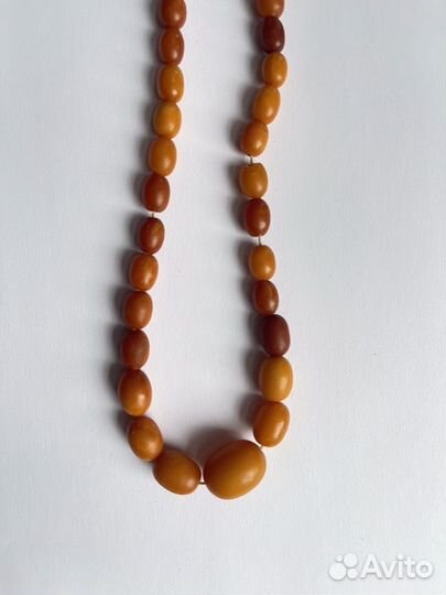 Янтарные бусы желток времен СССР настоящий янтарь