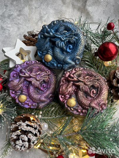 Мыло ручной работы дракон