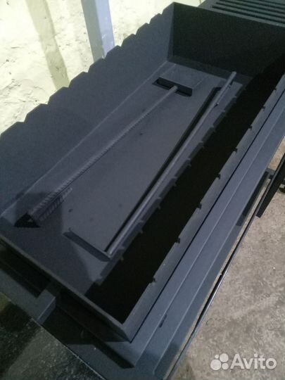 Мангал в стиле лофт с каменной столешницей