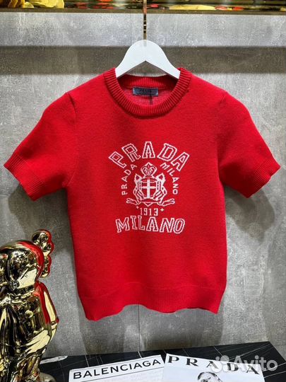 Вязаная футболка prada