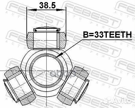 Трипоид 33X38.05 Ford Mondeo (2000-2007) 2116-ge33