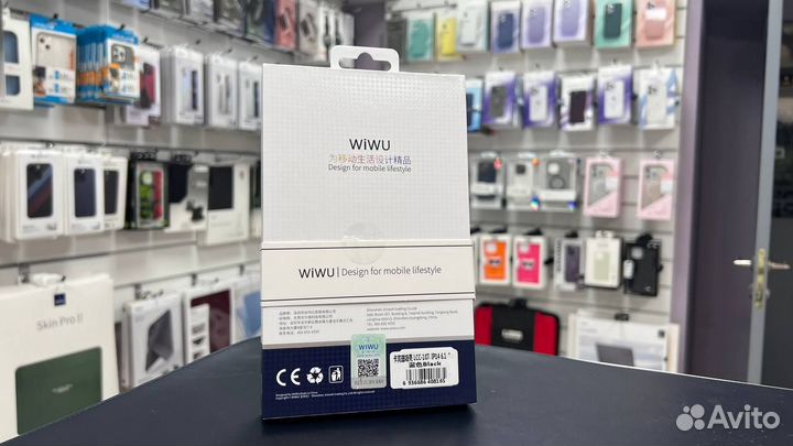 Чехол WiWU MagSafe Kabon Magnetic iPhone 14 синий