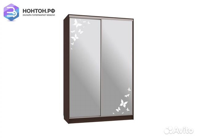 Шкаф-купе Гранд 4-600 бабочки венге