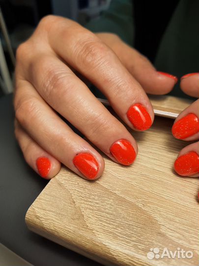 Комбинированный маникюр с покрытием