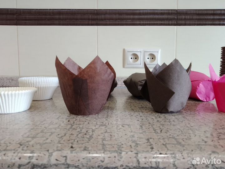 Бумажные формы для выпечки кексов. Цена за все