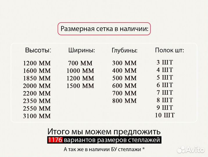 Стеллаж металлический