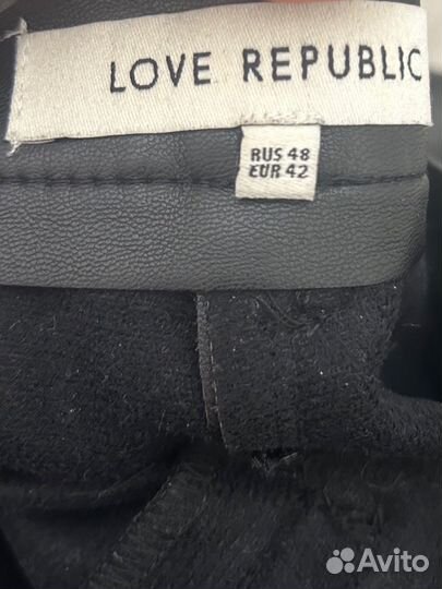 Брюки из экокожи базовые