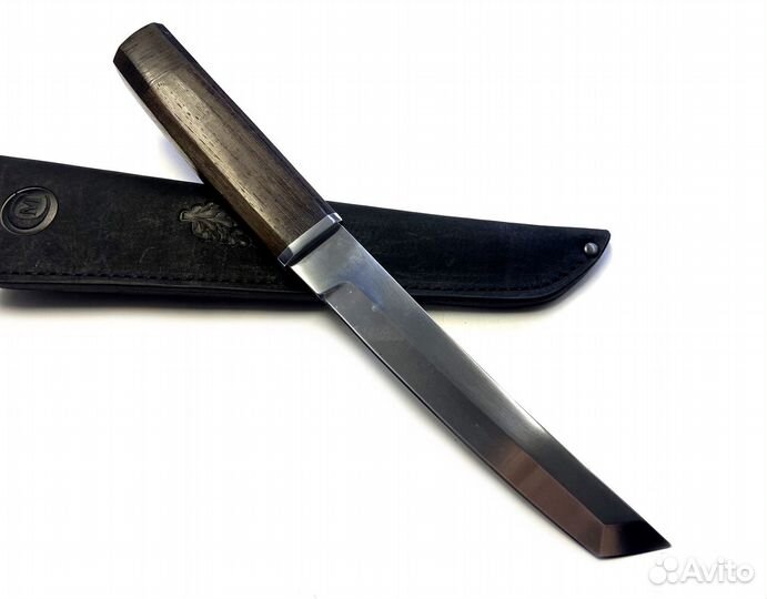 Авторский нож Танто, кованая Х12мф, рукоять венге
