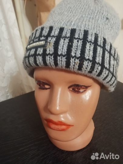 Шапка зимняя мужская(двойная вязка)