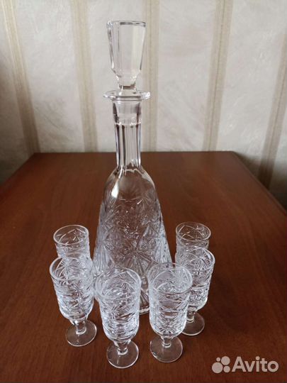 Для водки коньяка графин стопки рюмки хрусталь