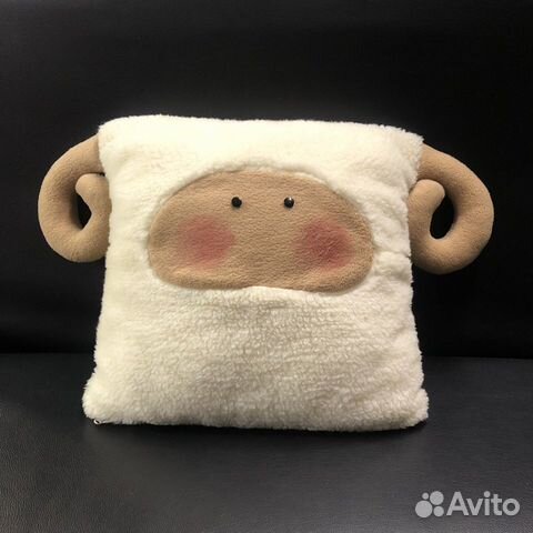 Тёплая овечка подушка на мериносе