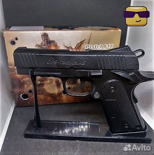 Зажигалка пистолет металлический Colt 818