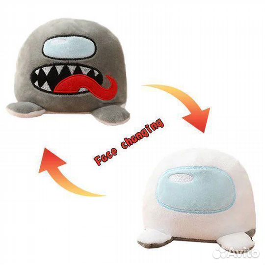 Мягкая двусторонняя игрушка-перевертыш Амонг Ас