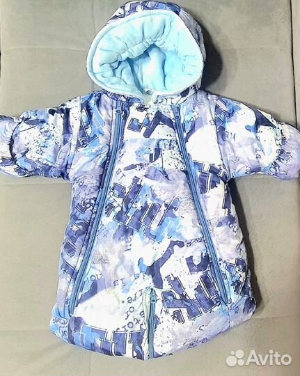 Зимний комбинезон трансформер для мальчика 68