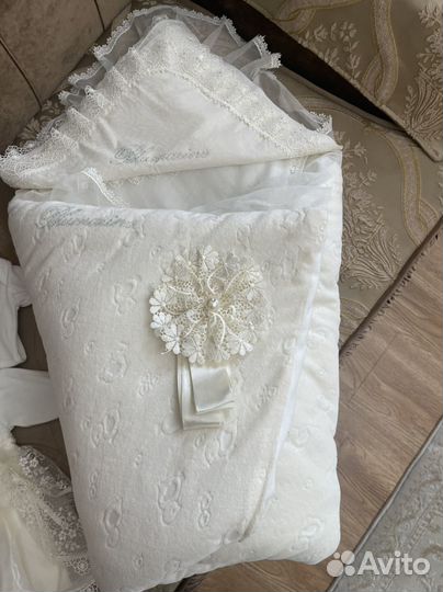 Комплект на выписку для девочки зимний