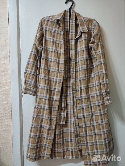 Фланелевое платье-рубашка Uniqlo