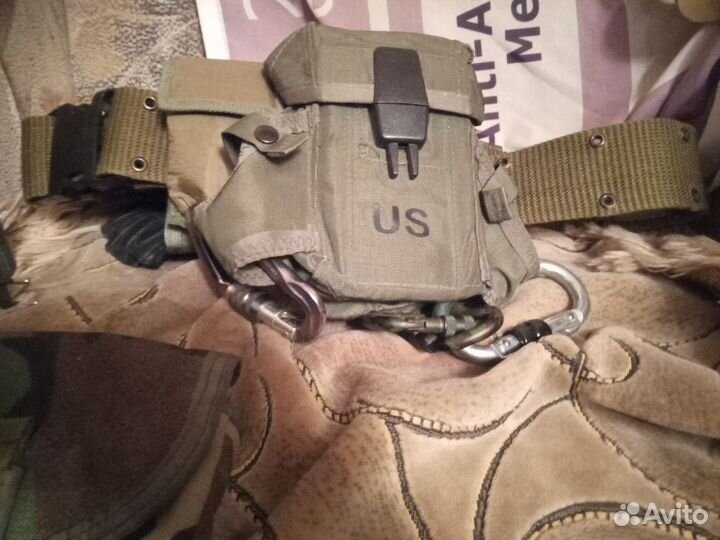 Тактический ремень US army вудланд с навеской