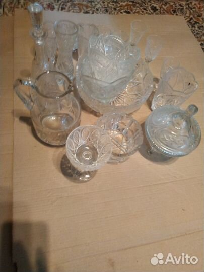 Хрустальная посуда разная