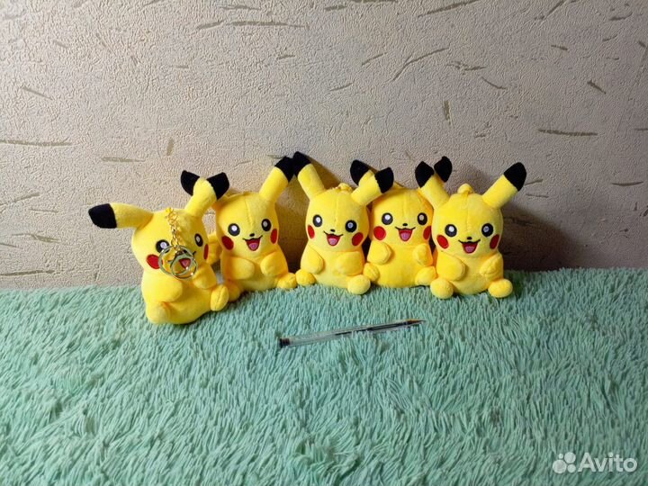 Мягкая игрушка Пикачу, брелок на рюкзак, 14 см