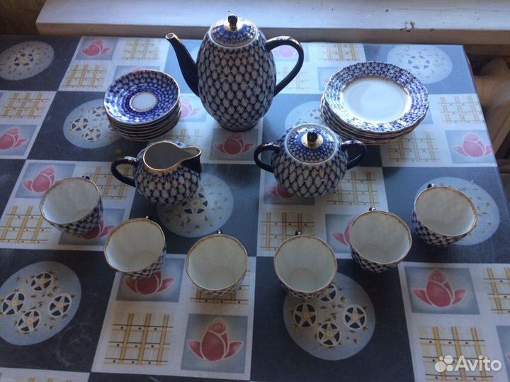 Кофейный сервиз. Фарфор. Лфз. СССР