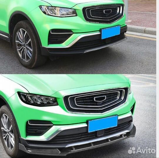 Сплиттер губа переднего бампера Geely Atlas Pro
