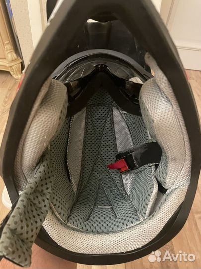 Мотошлем кроссовый с очками