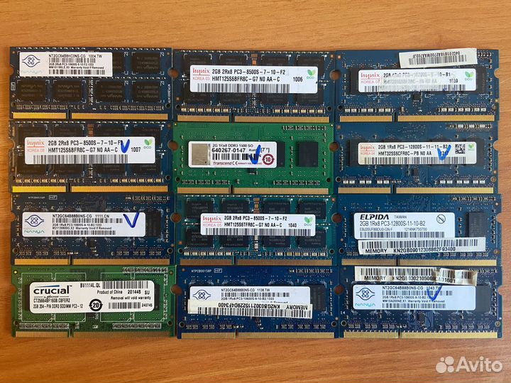 Оперативная память для ноутбука DDR3/DDR4