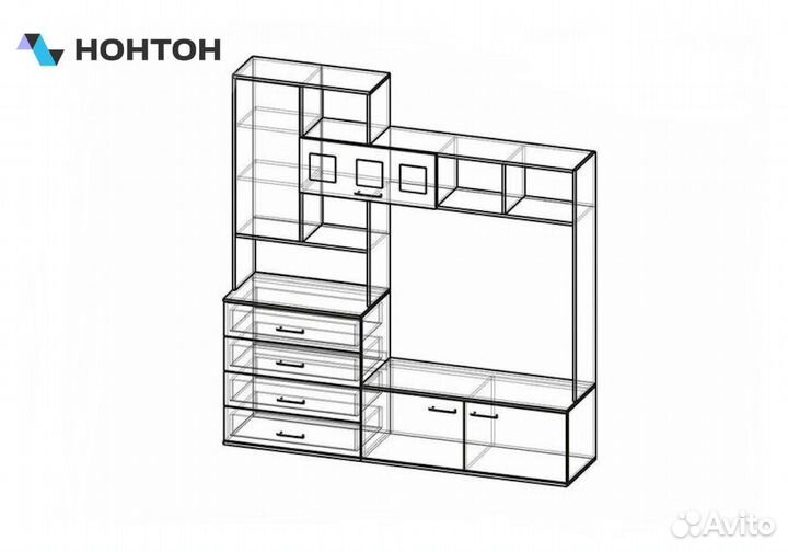 Стенка Белла сандал светлый