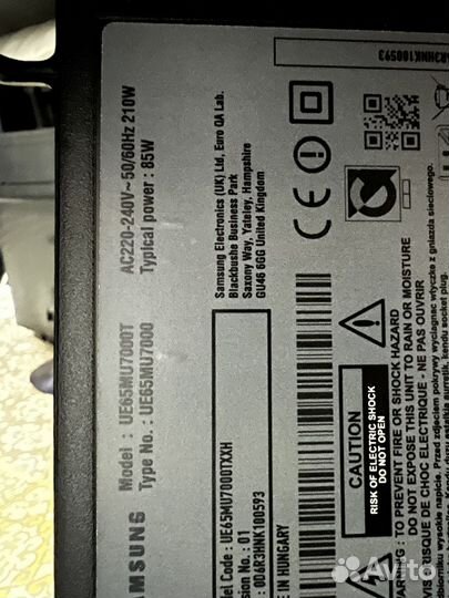 Main BN41-02570B BN94-12542D ue65mu7000t