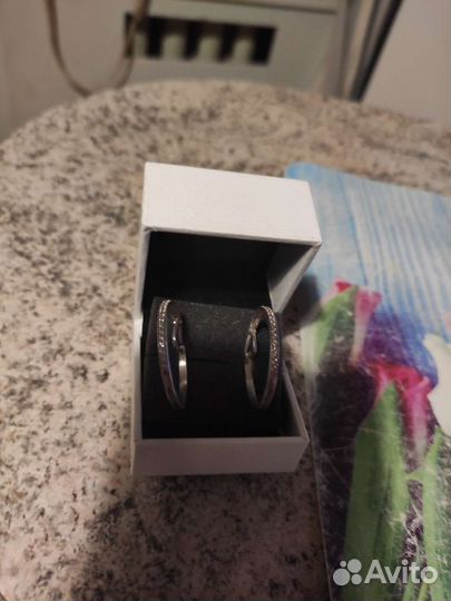 Swarovski серьги кольца