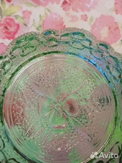 Конфетница цветное стекло. СССР