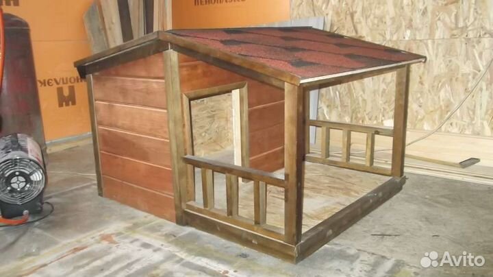 Теплая будка для собак