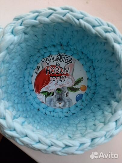 Корзинки вязаные с донышком