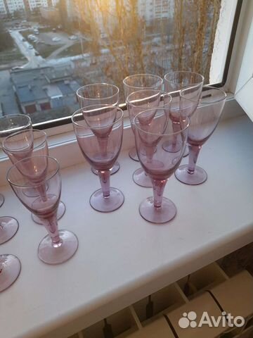 Бокалы,рюмки СССР александритовое стекло