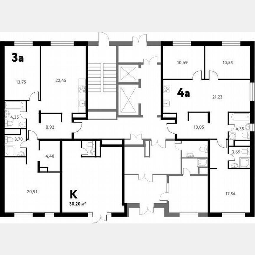 2-к. квартира, 78,7 м², 1/17 эт.