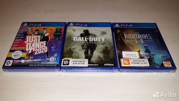 Новые диски, игры для Sony PS4 в пленке