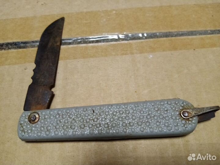 Нож монтажника складной серый СССР