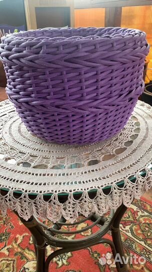 Корзинки из искусственного ротанга ручной работы