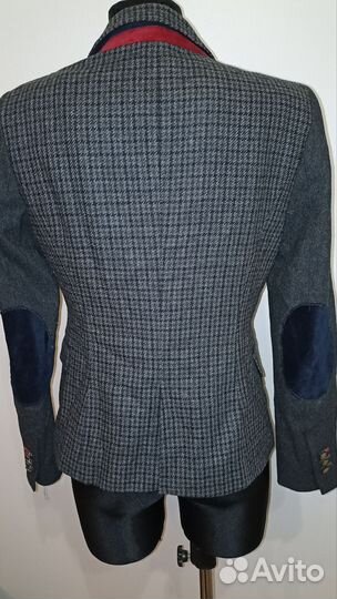 Винтажный пиджак Zara m шерсть