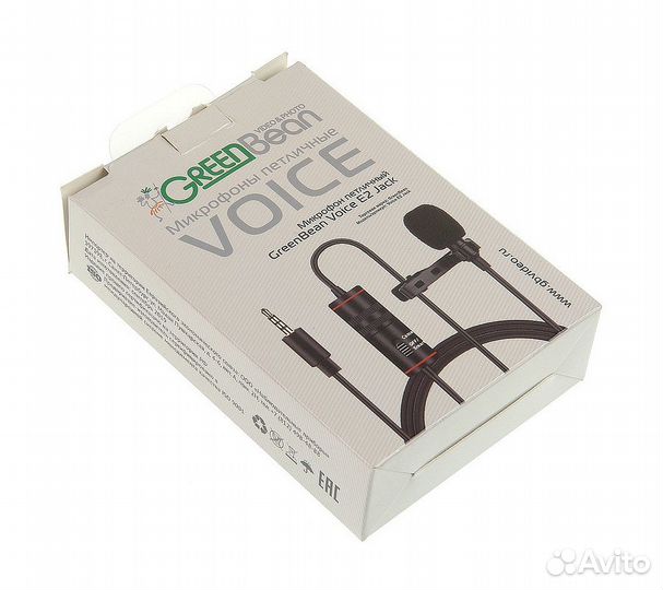 Микрофон петличный GreenBean Voice E2 Jack