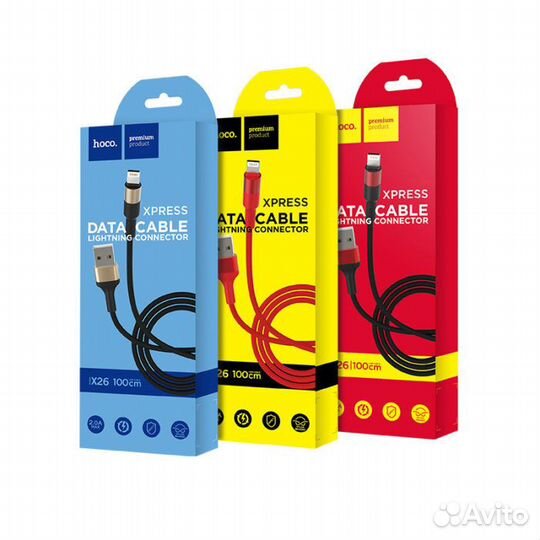 Кабель Lightning hoco X26 Xpress charging data cab