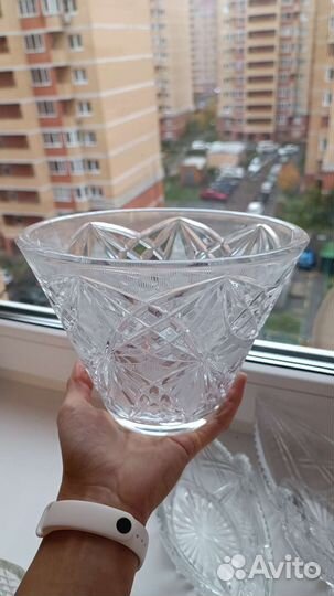 Хрусталь салатник ваза пепельница