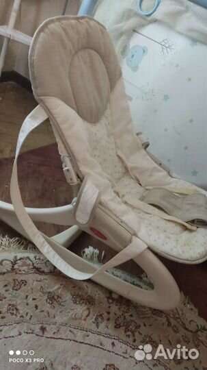 Шезлонг детский с вибрацией jetem