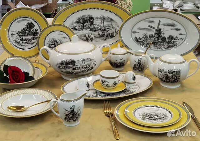 Сервиз чайно-столовый 102пр Village в стиле Audun