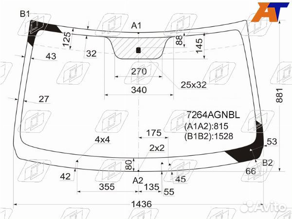 Стекло лобовое LADA largus