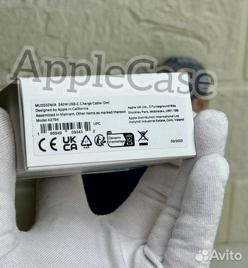 Кабель Apple USB-C плетенный Charge Cable 2м 240W