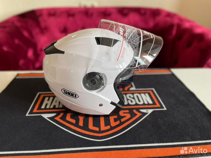 Мотошлем облегченный открытый с визором