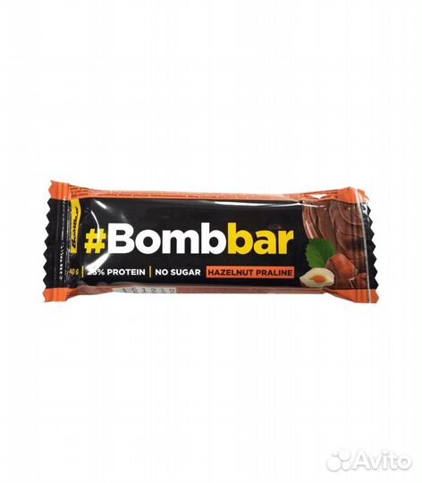 Протеиновый глазированный батончик Bombbar, фундуч